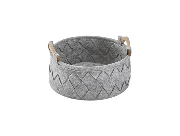 Design Aufbewahrungskorb „Amy“ Ø 33 x 12 cm - Hellgrau Aquanova