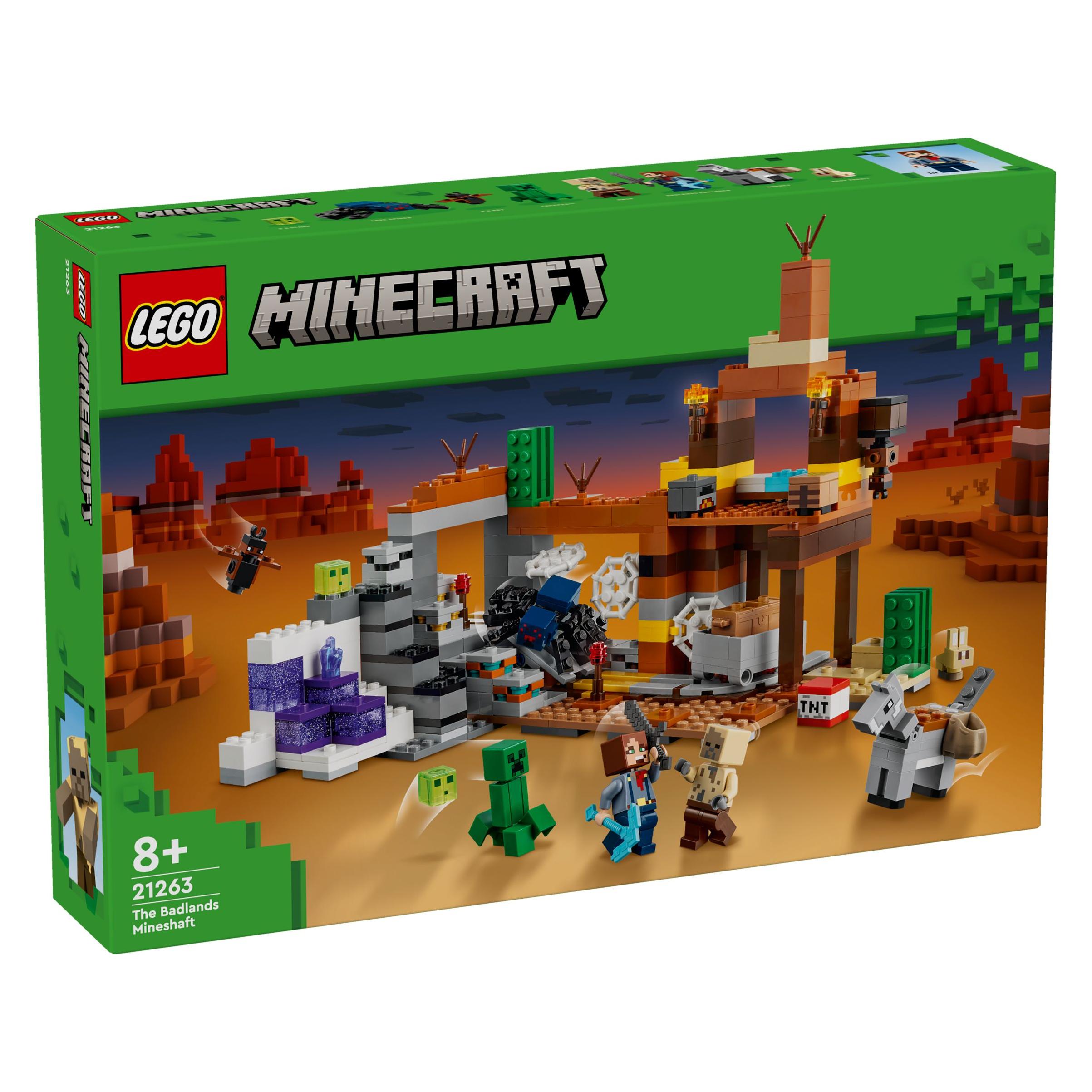 LEGO Minecraft - Die Mine in den Badlands | Abenteuer-Spielset mit Charakteren & Kreaturen (21263)
