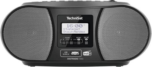 TechniSat DIGITRADIO 1990 CD-Radio DAB+, UKW AUX, Bluetooth, CD, USB Akku-Ladefunktion, Weckfunktion Schwarz