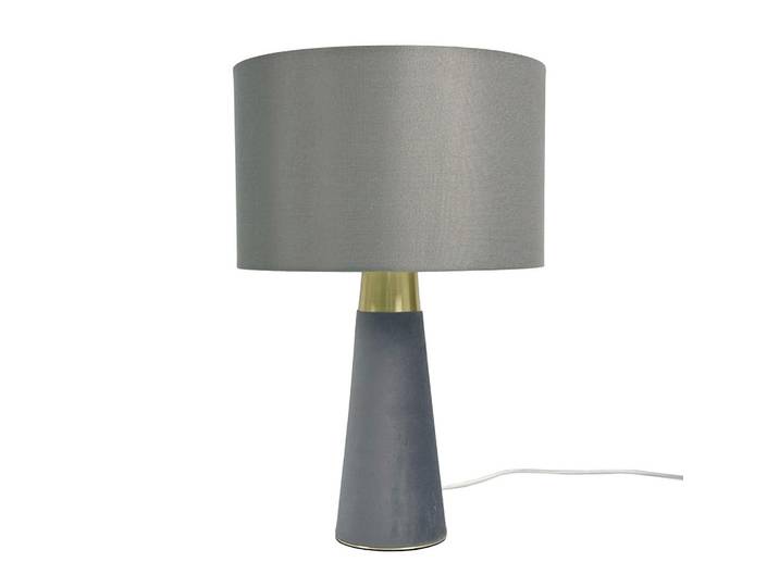 Relaxdays Tischlampe Mehrfarbig E27, Grau, Metall, 40x47x40 cm, Lampen & Leuchten, Innenbeleuchtung, Tischlampen