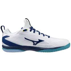 Mizuno, Herren, Hallenschuhe, Wave Drive Neo 4 Weiss (43), Weiss, Blau