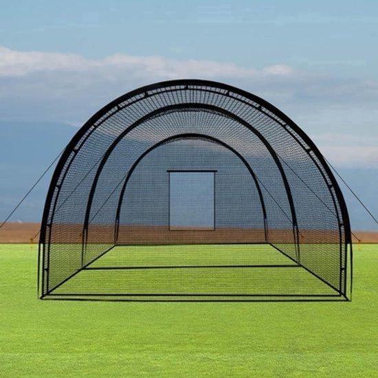 Baseball-Schlagkäfig - Schwarz - 9,75 x 3,65 x 2,44 m - Netz aus Polyethylen - Für das Training im Garten