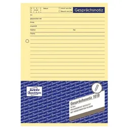 Avery Zweckform Formularvordrucke »Gesprächsnotiz« gelb, 14.8x21 cm