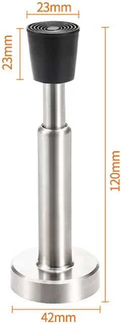 INF Butée de porte hydraulique avec ou sans perçage Argent 12 cm