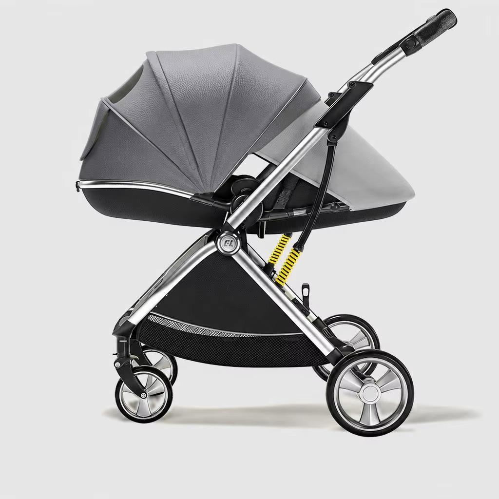 Kinderwagen - Standard-Kinderwagen - Für 1-2 Jahre - Bis 20 kg - Faltbar - Wendbar - 4-Rad-Federung - Sternenhimmelgrau