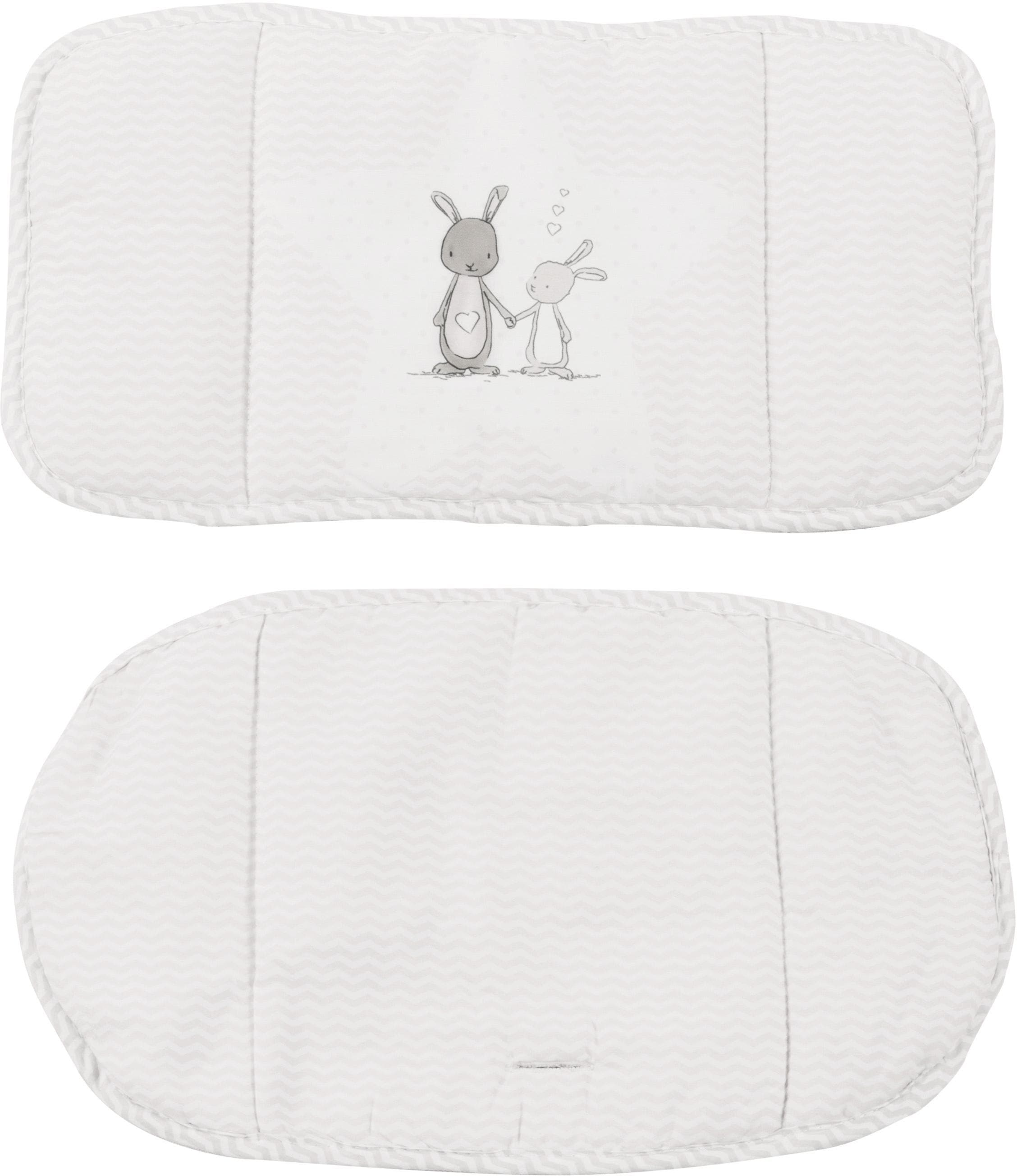 Sitzverkleinerer ROBA "Fox und Bunny", weiss (weiß), Kinder-Sitzauflagen, Sitzverkleinerer weiß Einheitsgröße