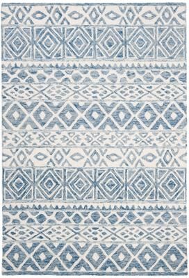 Lauren Ralph Lauren Handmade Theresa Blue Geometric Wool Area Rug