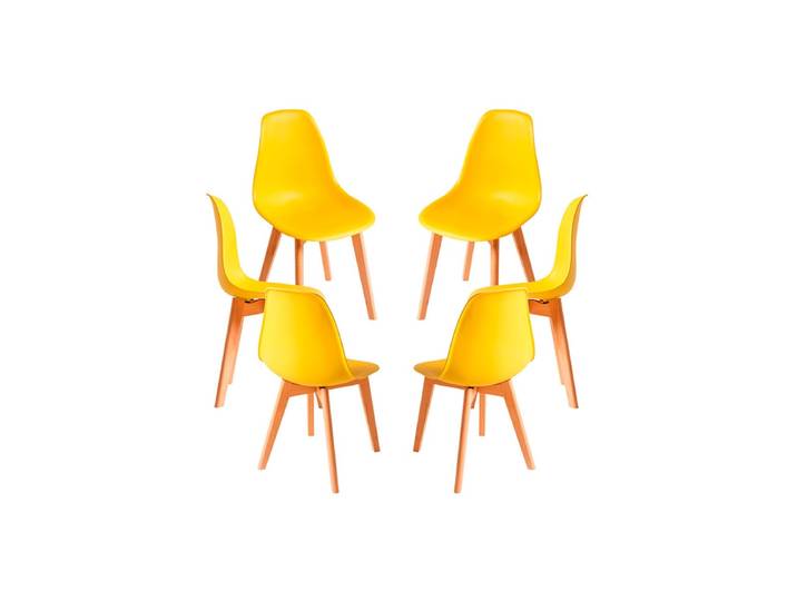 6er Set Kelen Stühle - Gelb