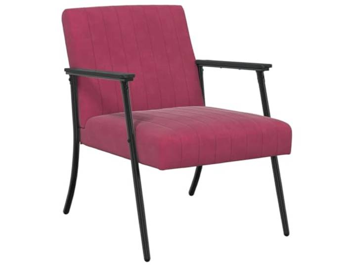 GHVBNMF Sessel Weinrot Samtsessel Polstersessel 59 x 75 x 78 cm Ergonomischer Samtsessel in Weinrot für Wohnzimmer und Schlafzimmer mit robustem Stahlgestell, belastbar bis 110 kg.
