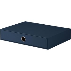 Rössler-Papier Schubladenbox 1524452900, S.O.H.O., A4 quer, 1 Fach, Pappe, geschlossen, navy