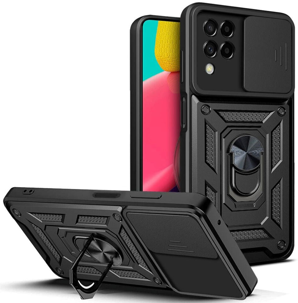 Samsung Galaxy M53 (5G) Tech-Protect Camshield m. Magnetisk Ring & Ståfunktion - Sort