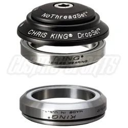 Chris King DropSet 4 Steuersatz, Ceramic-Lager, 1 1/8", GripLock, IS42/28.6 | IS42/30 45x45, black