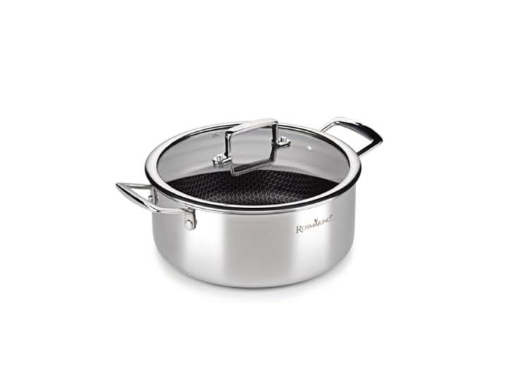 ROSMARINO HexaPro 3.0 24 cm Edelstahl-Gourmet-Topf - Ausgestattet mit fortschrittlicher Technik für hervorragende Kochergebnisse