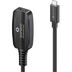 Purelink sonero USB 3.2 Gen1x1 Aktive Verlängerung - C/C - schwarz - 5,00m (5 m, USB 3.2 Gen 1), USB Kabel