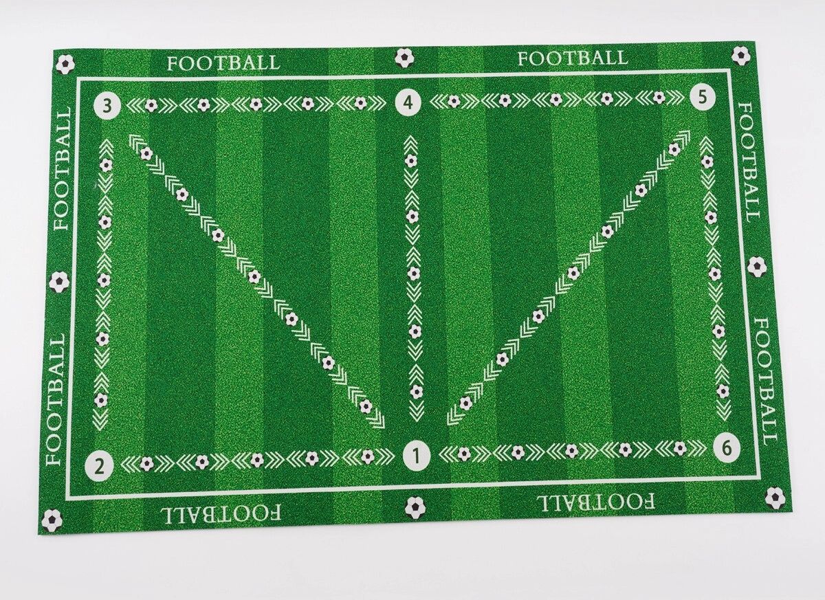 INF Fußball-Kontroll-Trainingsmatte C Modell – Diatomeenerde, schnelltrocknend, rutschfester Gummiboden für Agilität &
