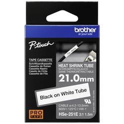 Brother HSe HSE251E Bandfarbe: Weiß Schriftfarbe:Schwarz 21 mm 1.5 m