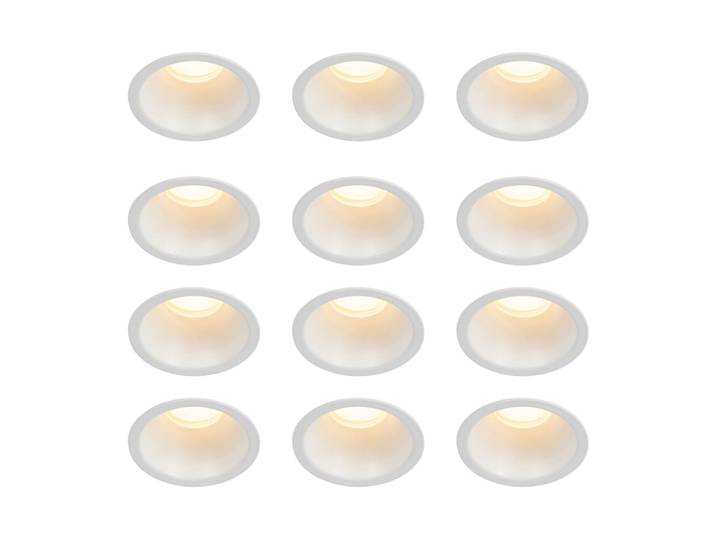 Lot de 12 spots encastrés blancs