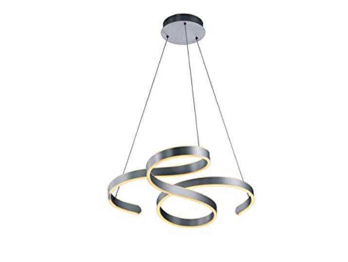 Trio Leuchten Francis 371310105 Suspension LED en aluminium brossé avec variateur d'intensité 52 W