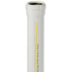 Schallgedämmtes Abwasserrohr mit einseitiger Muffe (Ausführung: DN 200 L=2000 mm)