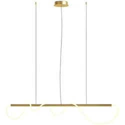 Maytoni, Pendelleuchte, Tau LED Pendelleuchte, Hängeleuchte 30W Gold-Farbe Warmweiss (1250 lm)