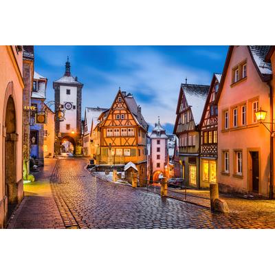 Fototapete PAPERMOON "Rothenburg ob der Tauber", bunt, B:2m L:1,49m, Vlies, Tapeten