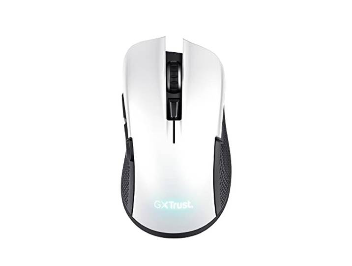 GXTrust Ybar Oplaadbare Draadloze Gamingmuis, Lagere Latentie 2.4GHz, Wit