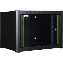 Lanview 19" 6U W=600mm D=450mm (6 HE, 19 Zoll Rack), Serverschrank, Schwarz
