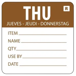Vogue Farbcodesticker Donnerstag
