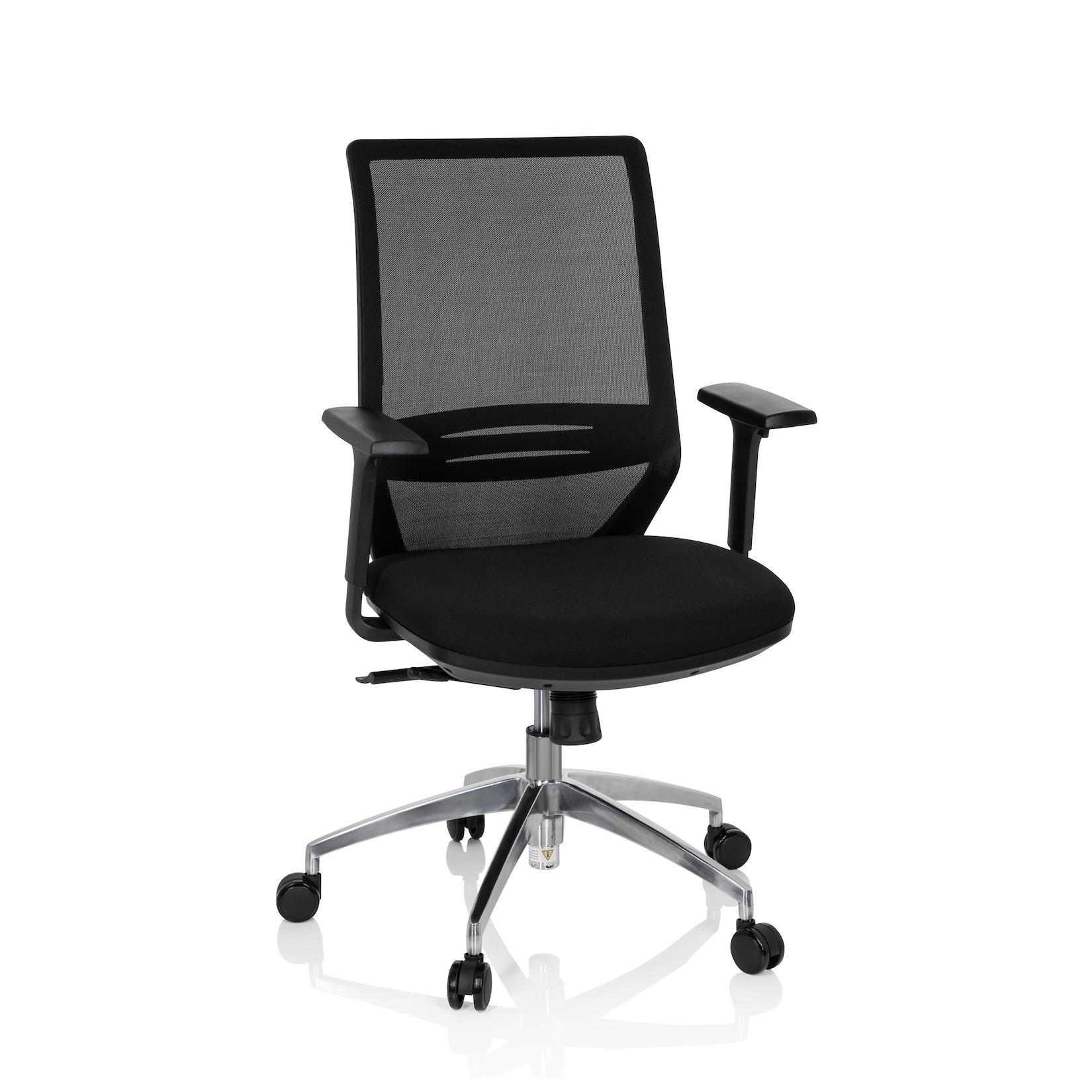 hjh OFFICE Profi Bürostuhl PROFONDO Stoff / Netzstoff mit Armlehnen (höhenverstellbar)