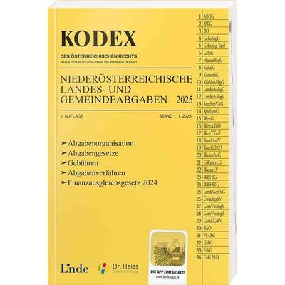 KODEX NÖ Landes- und Gemeindeabgaben 2025, Taschenbuch von Raimund Heiss, Linde, 978-3-7073-5190-3