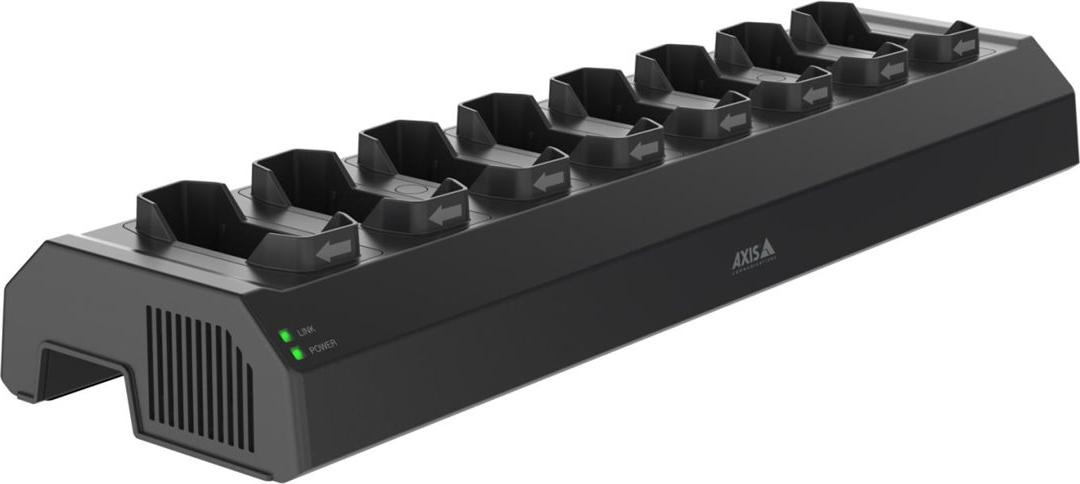 Axis W701 Mk II - Station zum Laden und Synchronisieren - 120 Watt - 8 Ausgabeanschlussstellen (Kameraanschluss für Körperkameras)