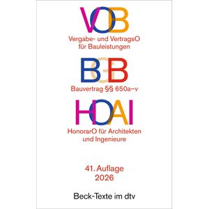 dtv Gesetzbuch Beck-Texte, VOB BGB HOAI, Taschenbuch, 41. Auflage