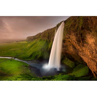 Fototapete PAPERMOON "Photo-Art NICOLAS SCHUMACHER, SELJALANDSFOSS", bunt, B:4m L:2,6m, Vlies, Tapeten
