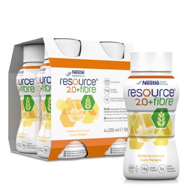 Resource 2.0+fibre Vanille 4x200 ml Flüssigkeit