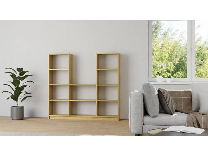 Stylishes Schallplattenregal nach Maß Eiche Natur geölt