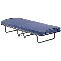 Dmora Klappbett Piera, Feldbett Platzsparendes mit 15 Lattenrost, inklusive Schutzhülle, 100% Made in Italy, 80x200x40 cm, inklusive Matratze