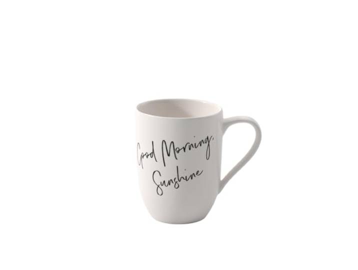 Villeroy & Boch - Statement, Becher mit Henkel, Good Morning Sunshine, 280ml, Premium Porzellan, weiß