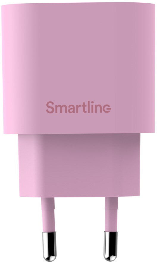Smartline Vægoplader m. 1 x USB-C - 20W - Lyserød