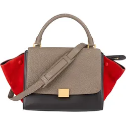 Céline Céline Suede Leather Trapeze Handbag Tricolor Koffer24