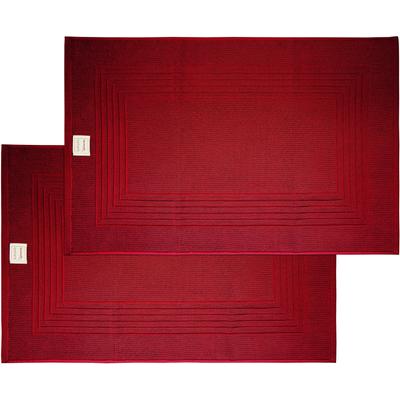 Hotelmatte DYCKHOFF "Nature", lila (amarena), H:3mm, Baumwolle, Badematten, Hotelmatte, 2 teilig
