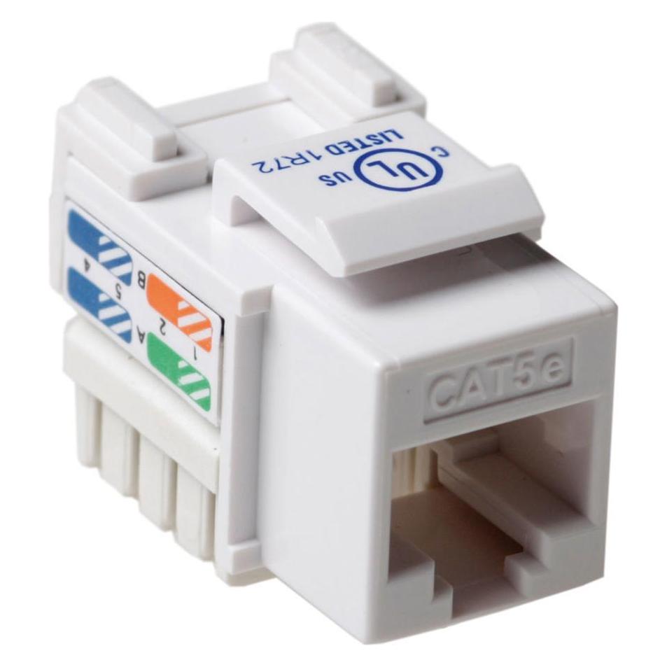 ACT Keystone Jack CAT5E unshielded down white (Keystone Modul) (TD5015)