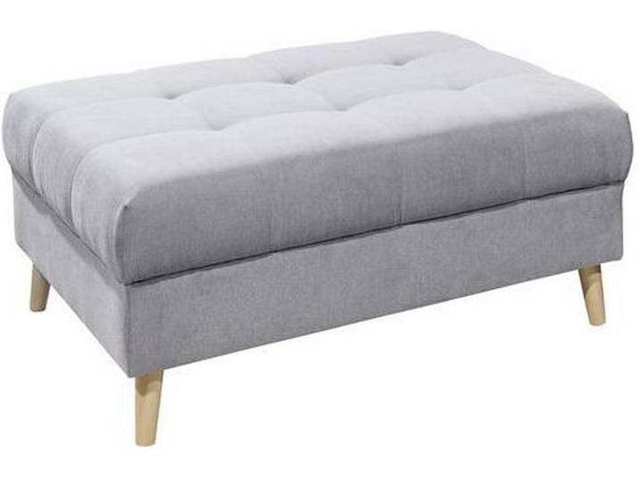 Mid.you Hocker, Hellgrau, Holz, Uni, rechteckig, 106x48x80 cm, Stoffauswahl, Wohnzimmer, Hocker, Sitzhocker