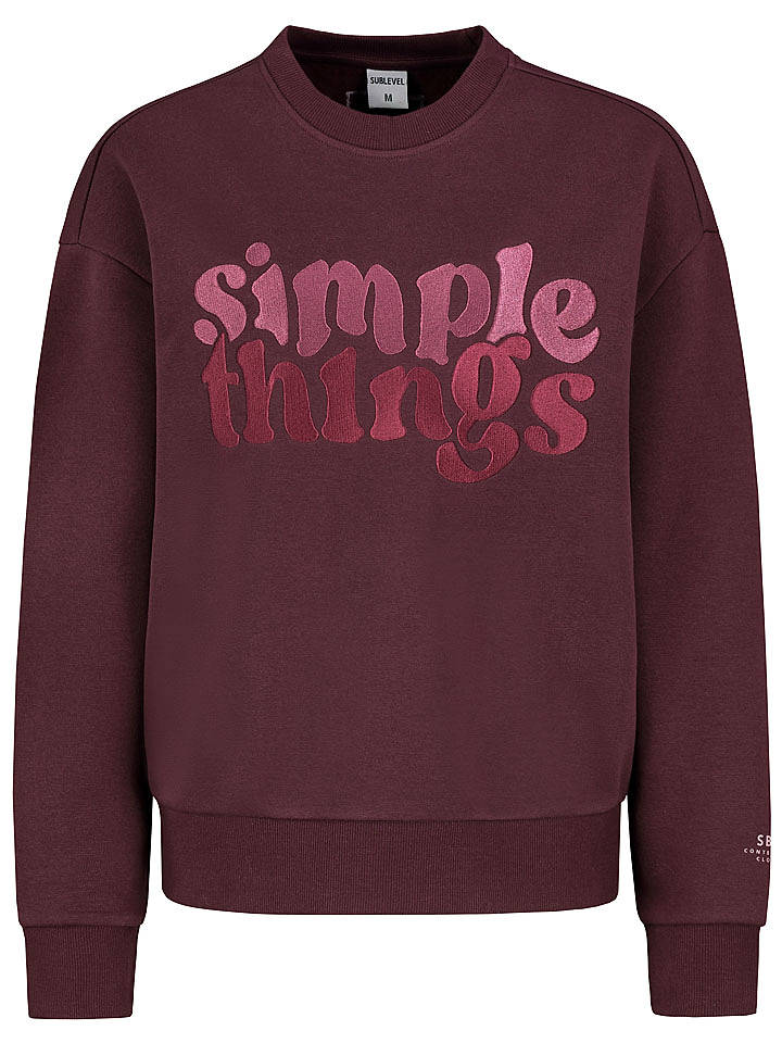 Sublevel Sweatshirt "Elsa" in Bordeaux - XL