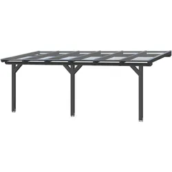 Skan Holz Terrassenüberdachung Bormio - Leimholz B 648 x T 400 cm (Größe 12) anthrazit