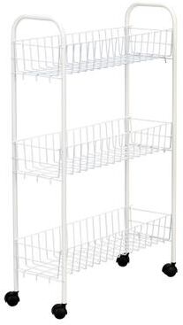 Household Essentials "3 Shelf Storage Cart with Wheels - 7.0""L x 20.0""W x 30.0""H"