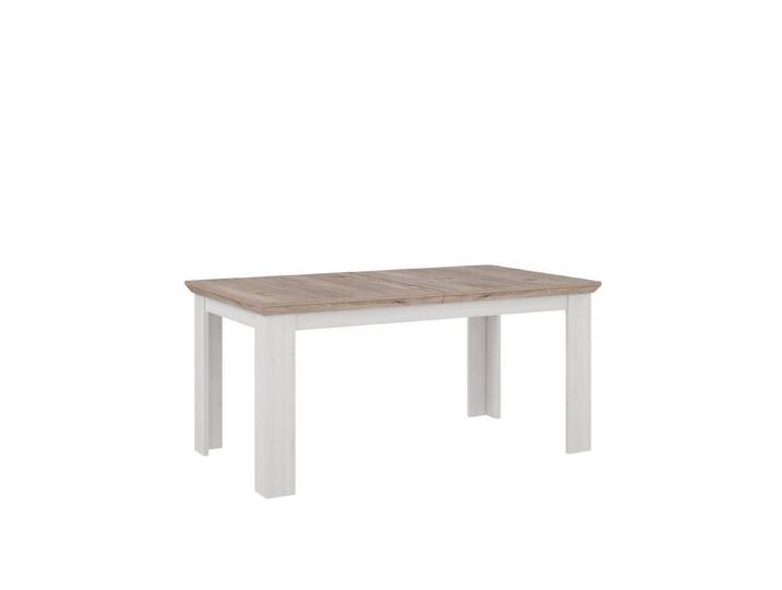 FORTE Esstisch ausziehbar 206,6, Schnee/ Nelson Eiche Dekor - 160/206,6x75x90cm BxHxT