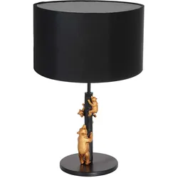 Tischleuchte Designlampe Wohnzimmerleuchte Schlafzimmerlampe Gold Bären-Deko