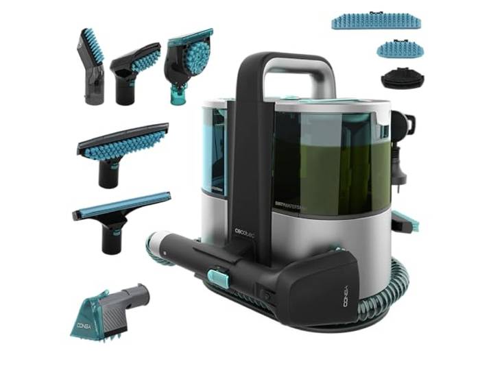 Cecotec Nettoyeur Aspirateur pour Tapisseries et Tapis avec Câble - 6 Accessoires - Conga 6000 Carpet&Spot Clean XL Pro. 600W\, 14kPa\, Réservoir d’Eau Propre 1500ml - Eau Sale 850 ml\, Rayon d’Action 8m
