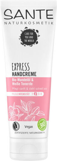 Sante Crema de Manos Exprés Sensibles Almendras Bio & Arcilla Blanca