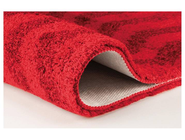 Badematte KLEINE WOLKE »Zack«, Badvorleger, Badezimmer Teppich , rubin, H:20mm, Polyacryl, Badematten, Badematte, Badteppich, modernes Zickzack Design, Ton in Ton